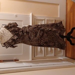 NWT Vine & Love animal print dress Sz L